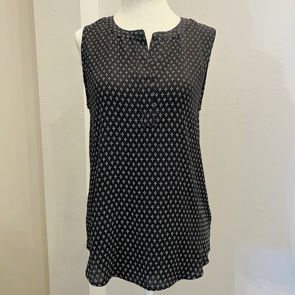 Ann Taylor LOFT Women Black Sleeveless Blouse S